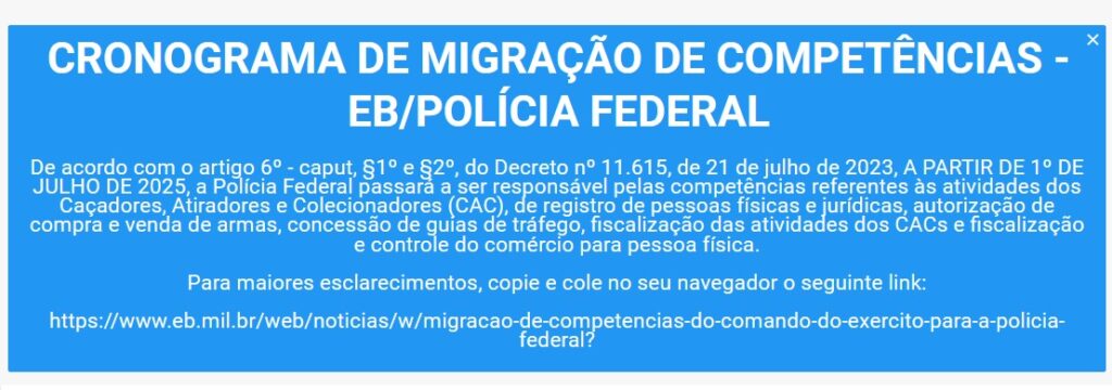 cronograma de migração
