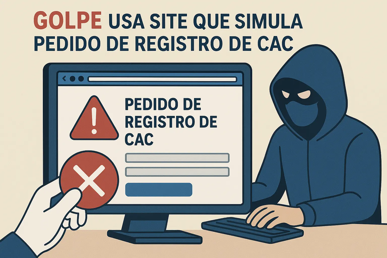 Golpe usa site que simula pedido de registro de CAC