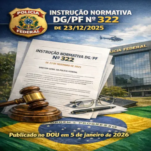 Instrução Normativa DG/PF Nº 322 DE 23/12/2025 – Altera a Instrução Normativa DG/PF Nº 311/2025, que disciplina as atividades de colecionamento, tiro desportivo e caça