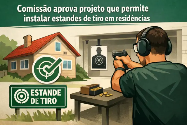 Comissão aprova projeto que permite instalar estandes de tiro em residências