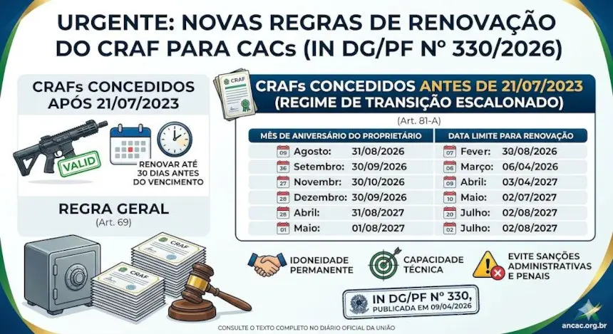 Atenção Colecionador, Atirador e Caçador: Publicada Nova Regra para Renovação de “CRAF Antigo”