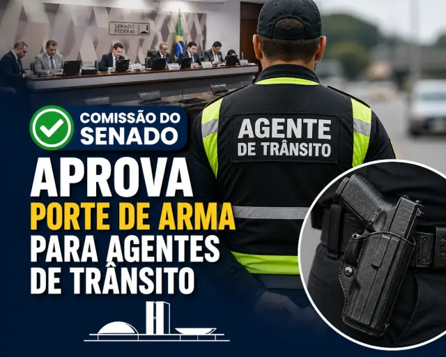 Comissão do Senado aprova porte de arma para agentes de trânsito